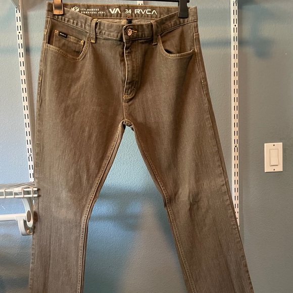 Rvca Mens Jeans Leo Romero Edition Gray 